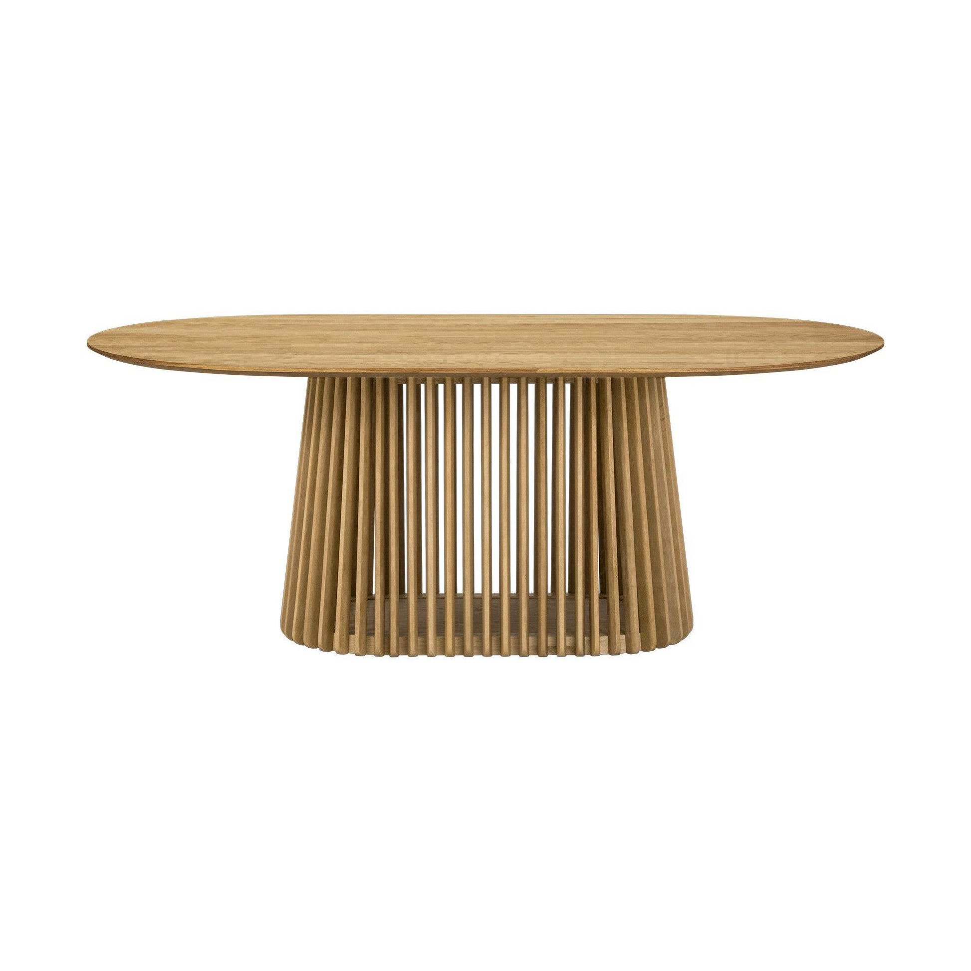 Five Piece Oak Oval Dining Set with Four Chairs - Loft&Timber