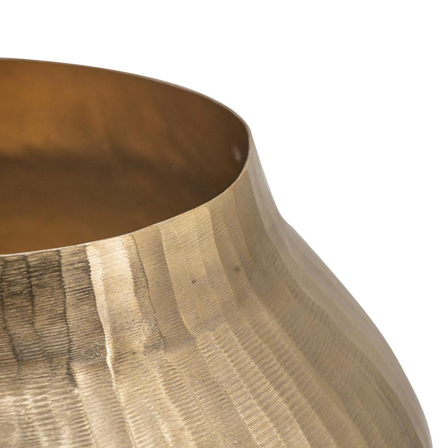 11" Gold Round Aluminum Table Vase - Loft&Timber