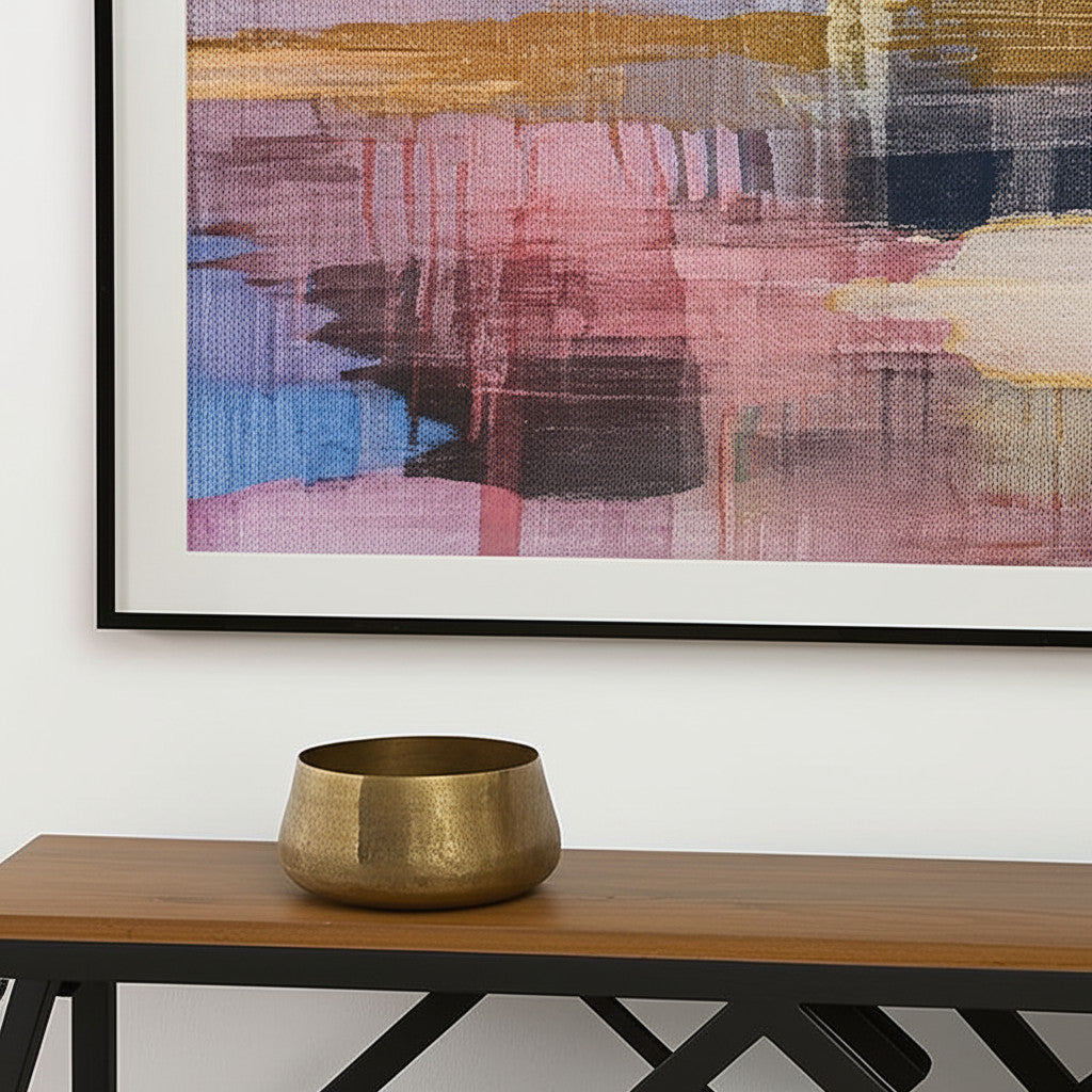 7" Gold Round Aluminum Table Vase - Loft&Timber