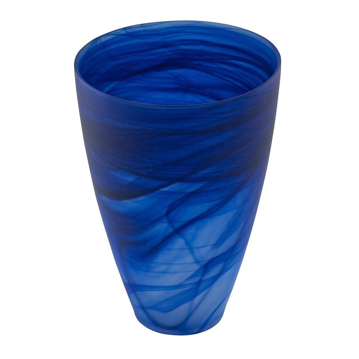 12" Blue Round Glass Table Vase - Loft&Timber