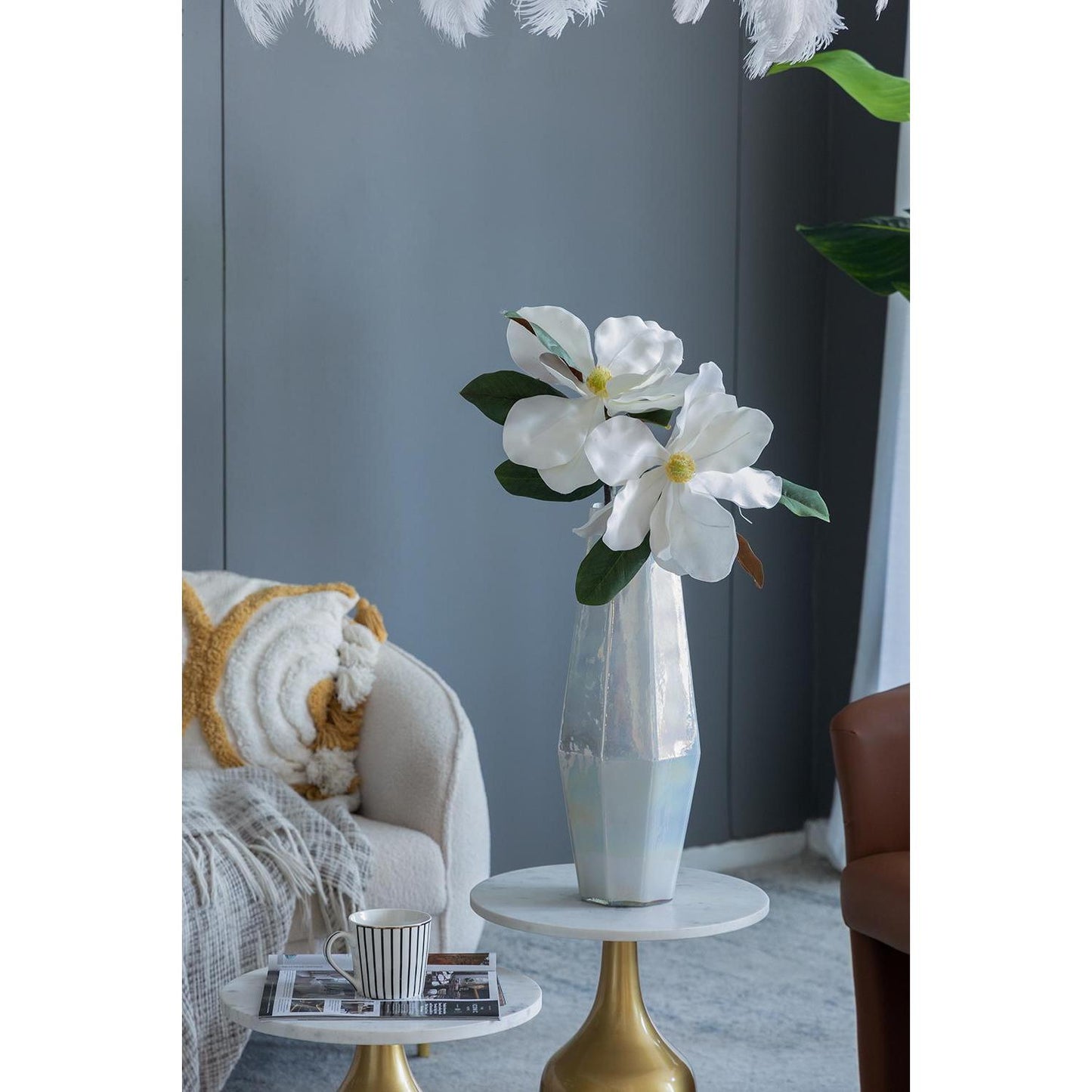 20" Opal Cylinder Glass Table Vase - Loft&Timber