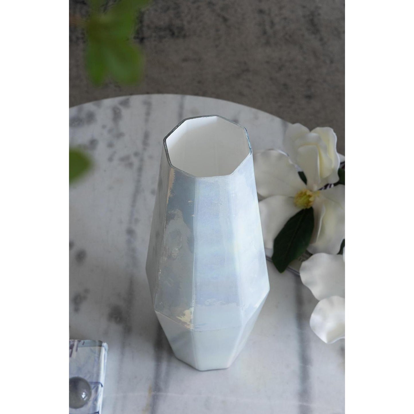 20" Opal Cylinder Glass Table Vase - Loft&Timber