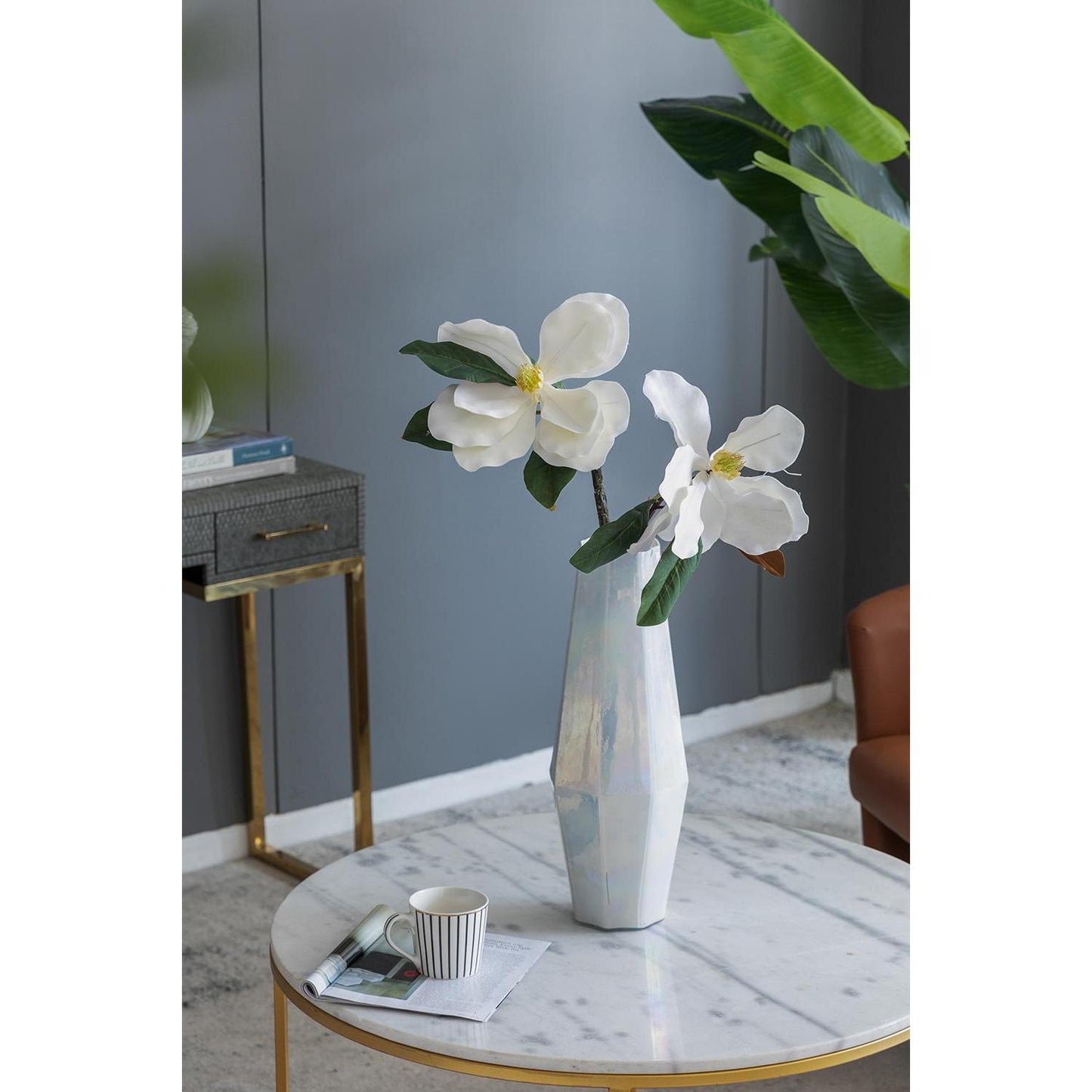 20" Opal Cylinder Glass Table Vase - Loft&Timber