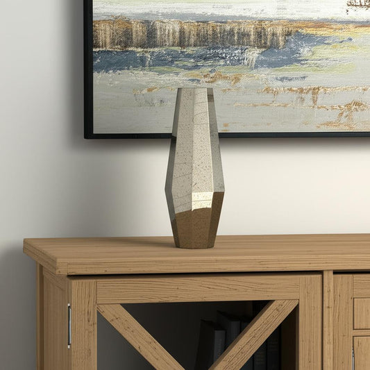 20" Silver Cylinder Glass Table Vase - Loft&Timber