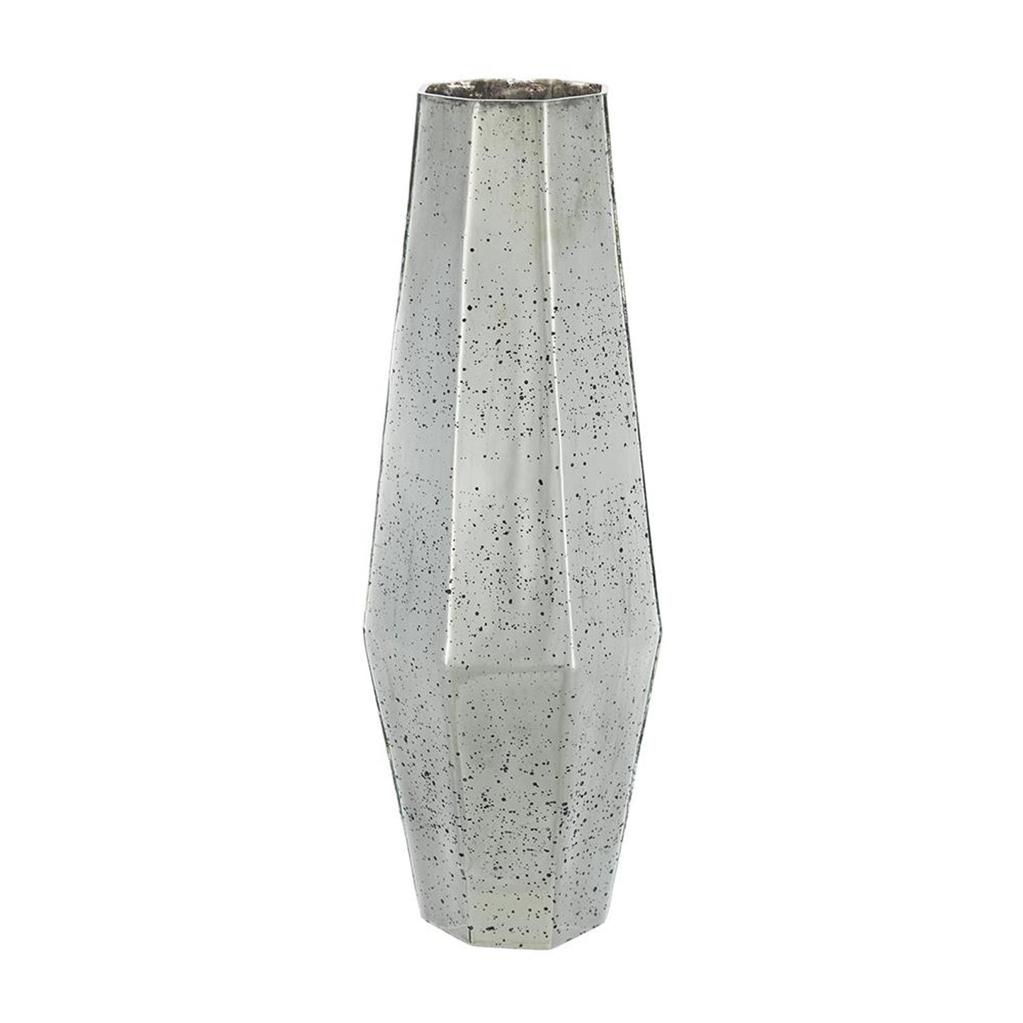 20" Silver Cylinder Glass Table Vase - Loft&Timber
