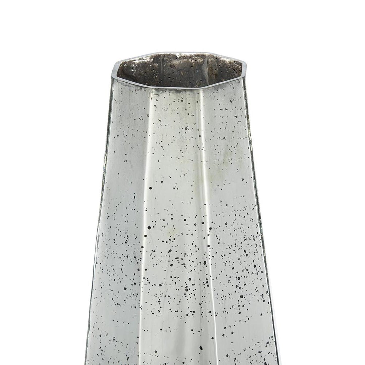 20" Silver Cylinder Glass Table Vase - Loft&Timber