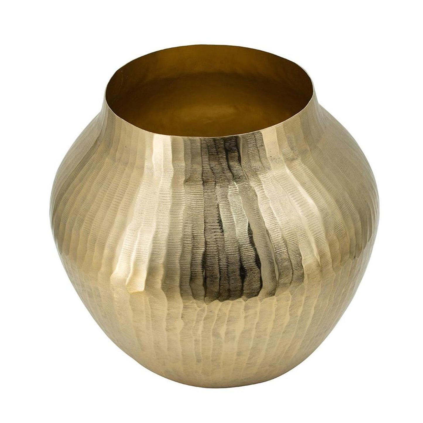 9" Gold Round Aluminum Table Vase - Loft&Timber