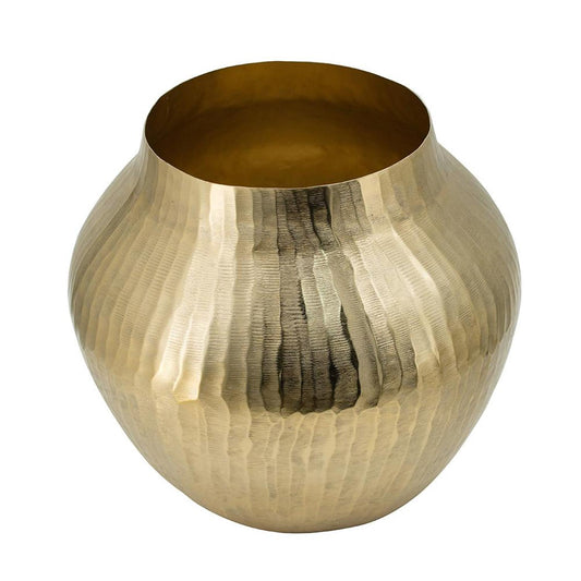 9" Gold Round Aluminum Table Vase - Loft&Timber