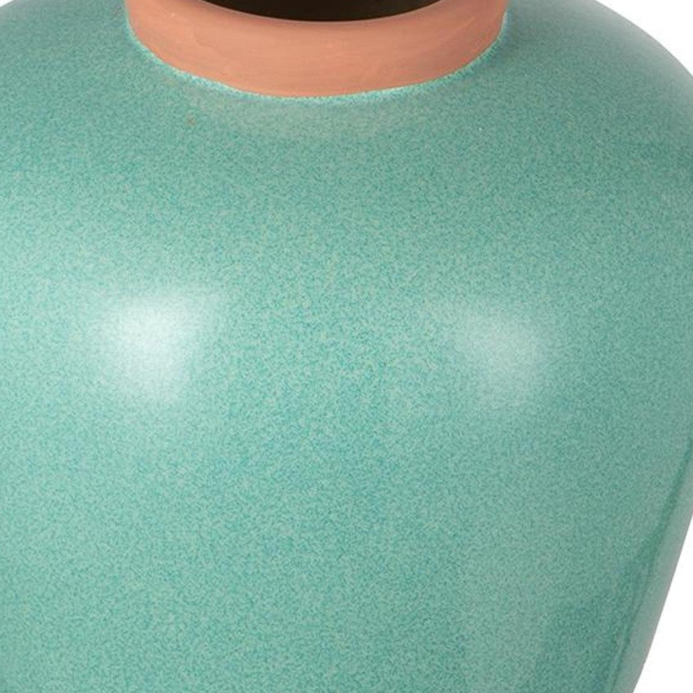 9" Brown Round Ceramic Table Vase - Loft&Timber