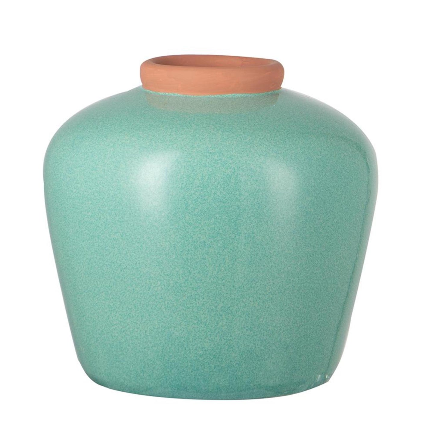 9" Brown Round Ceramic Table Vase - Loft&Timber