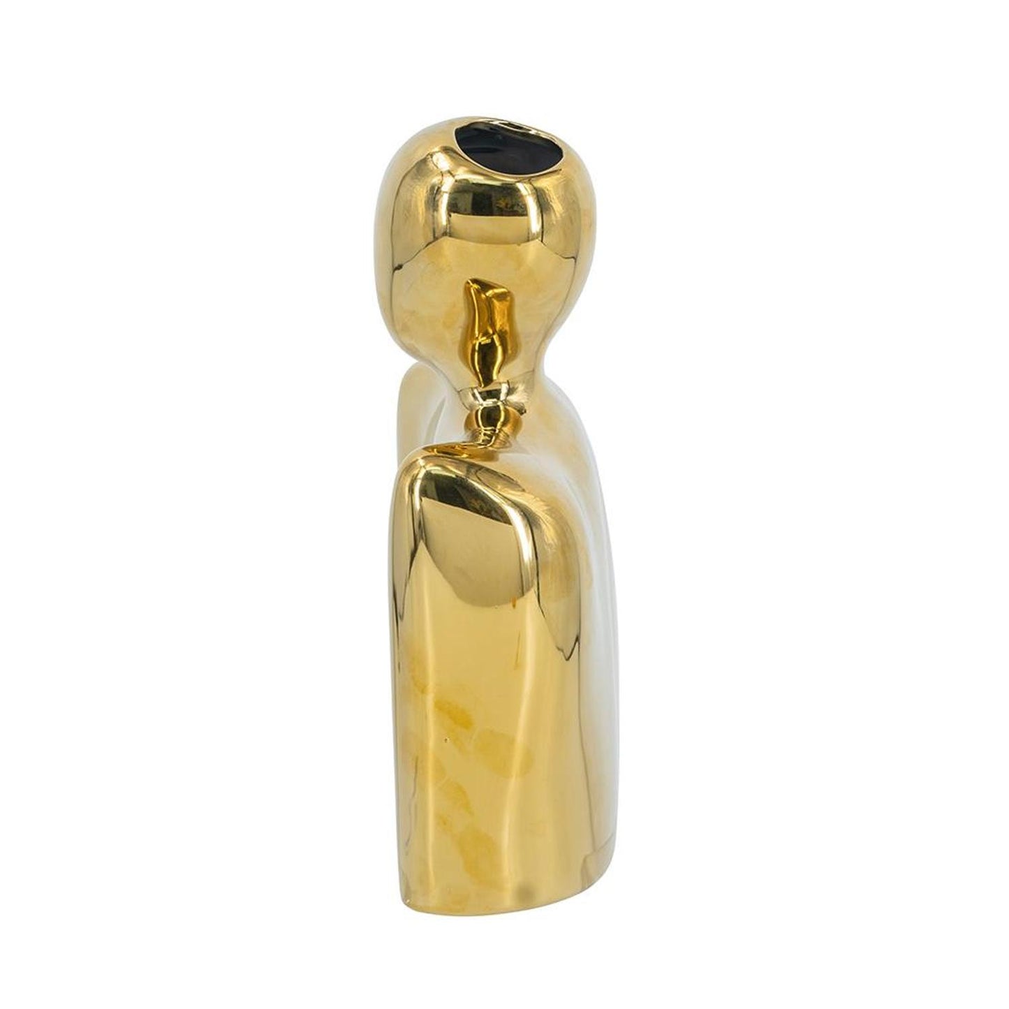 10" Gold Ceramic Table Vase - Loft&Timber