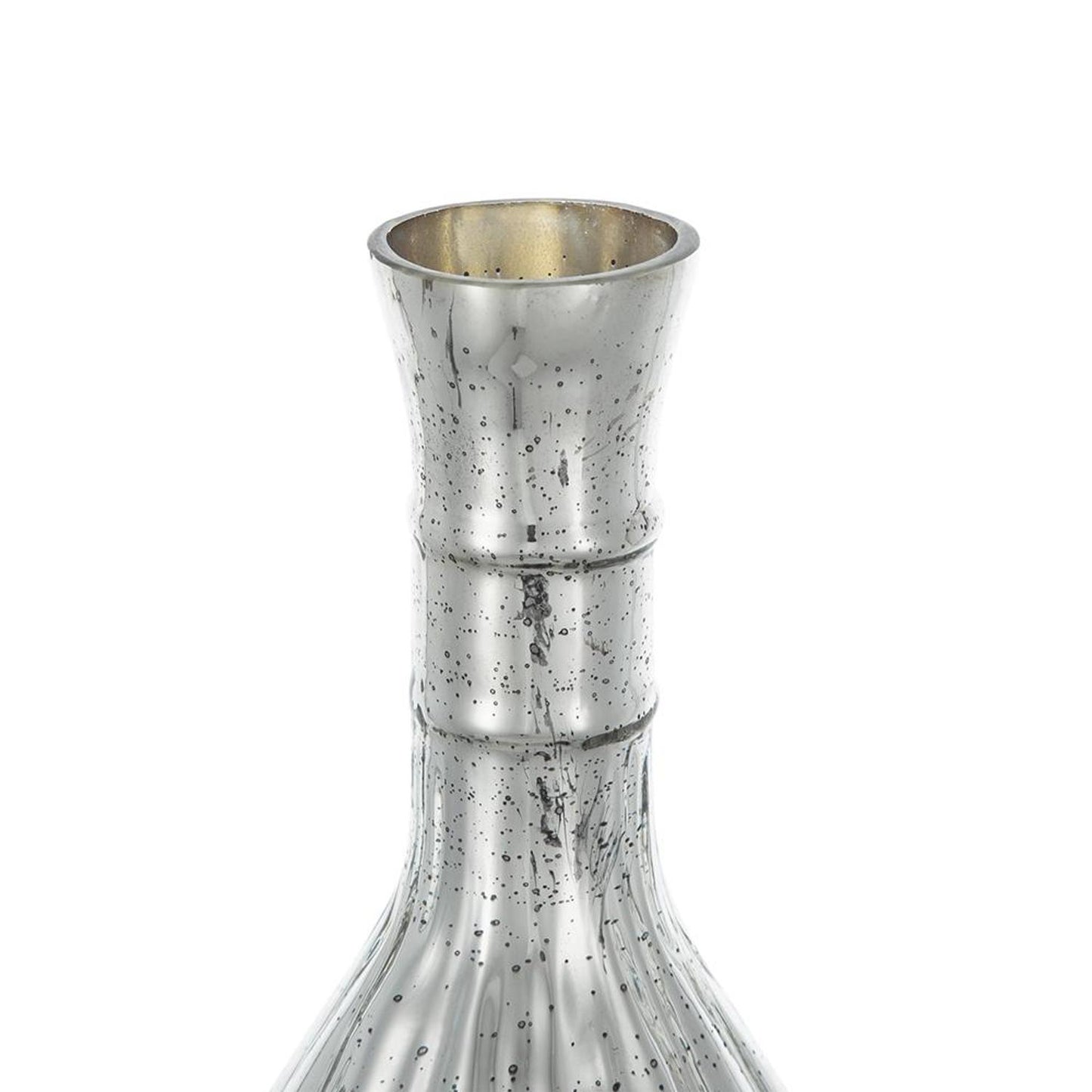 10" Silver Round Glass Table Vase - Loft&Timber