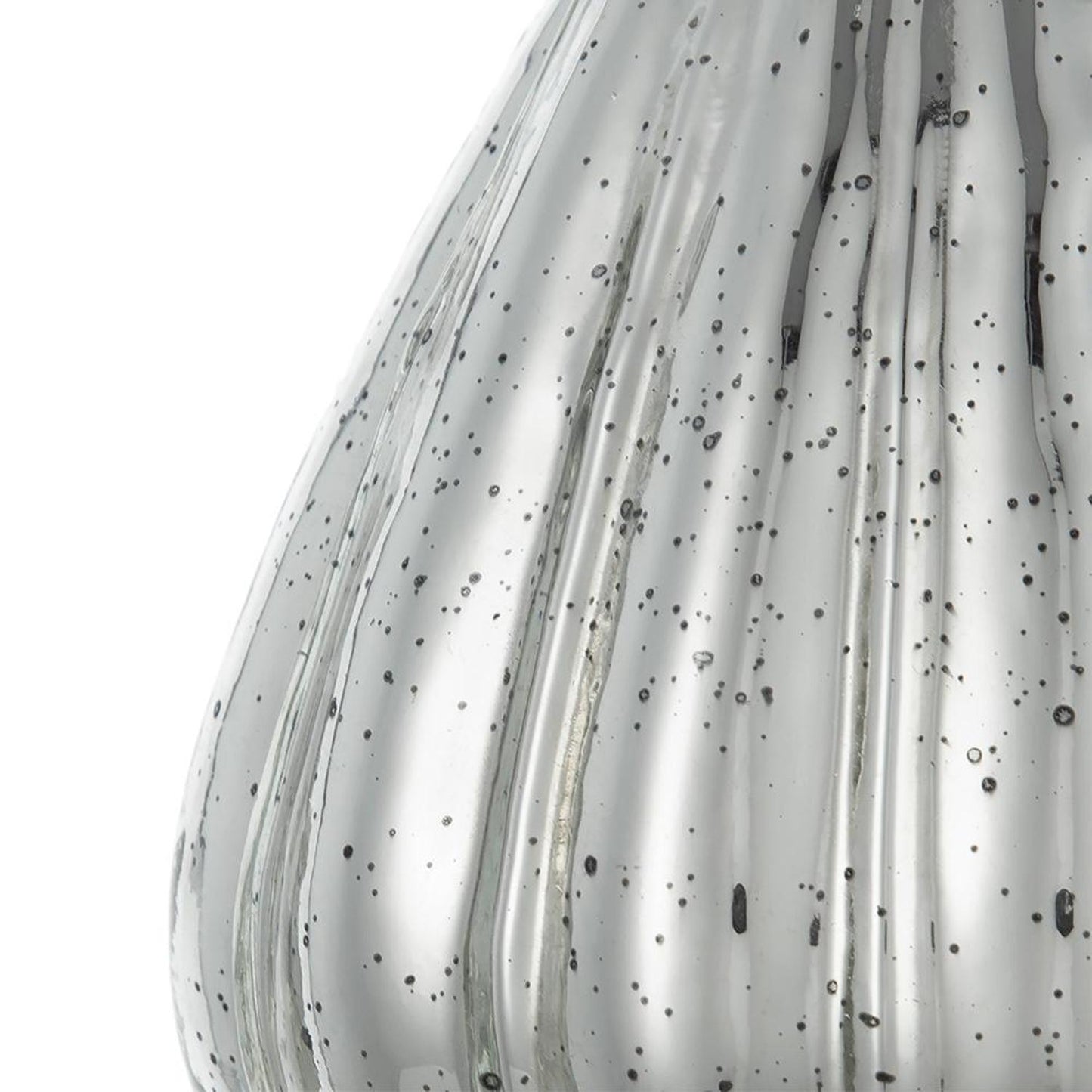 10" Silver Round Glass Table Vase - Loft&Timber