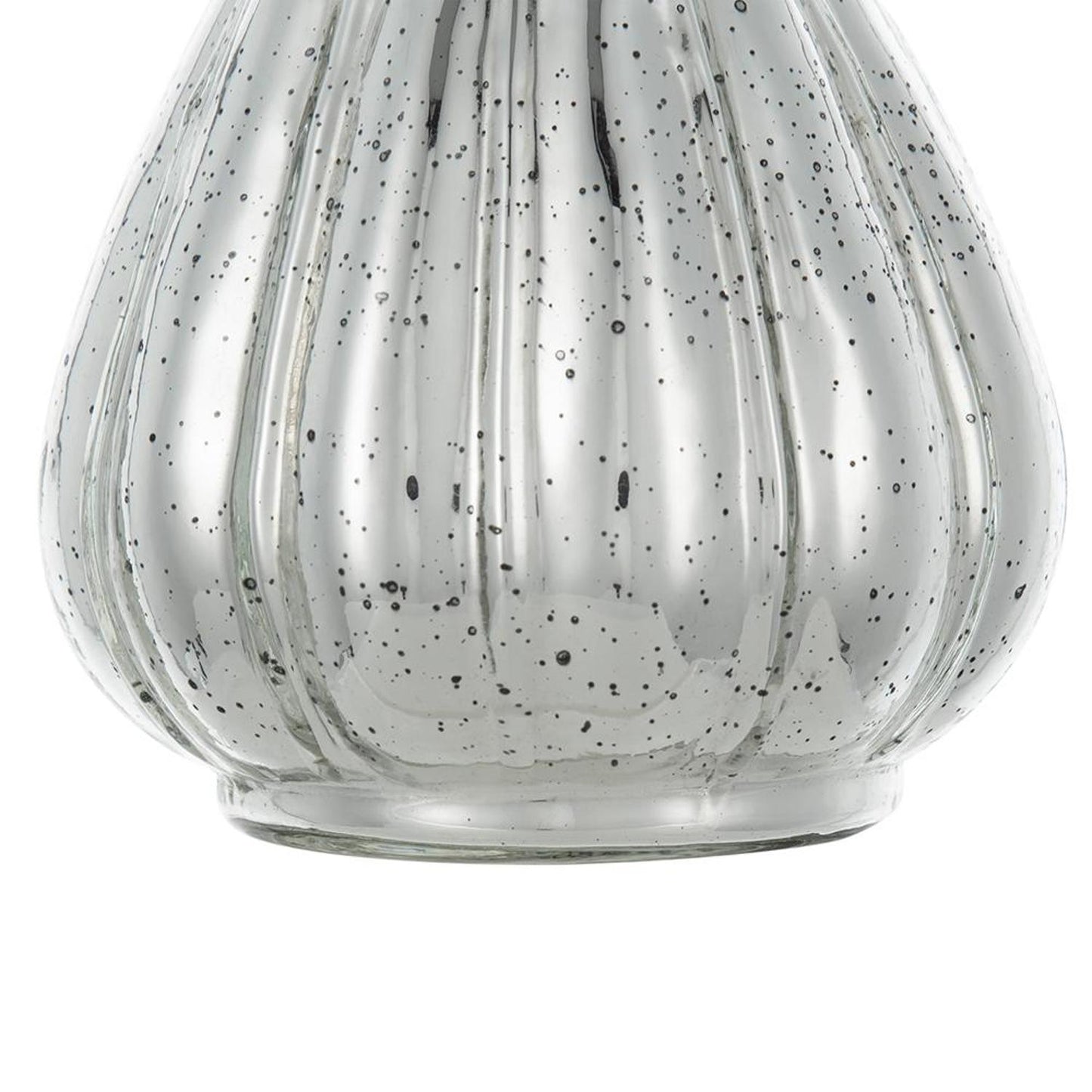 10" Silver Round Glass Table Vase - Loft&Timber