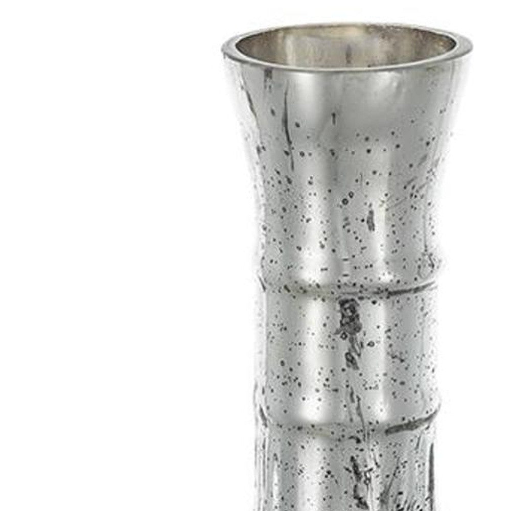10" Silver Round Glass Table Vase - Loft&Timber