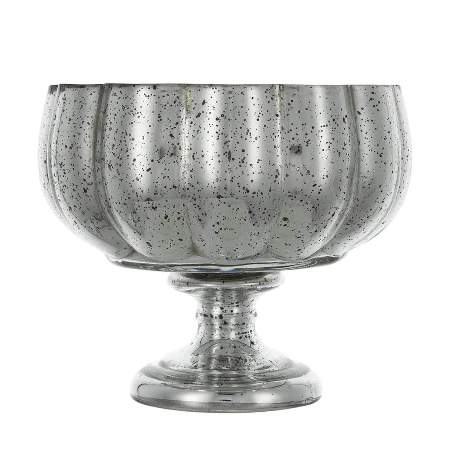 6" Silver Wavy Glass Table Vase - Loft&Timber