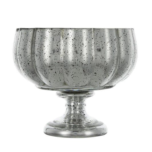 6" Silver Wavy Glass Table Vase - Loft&Timber