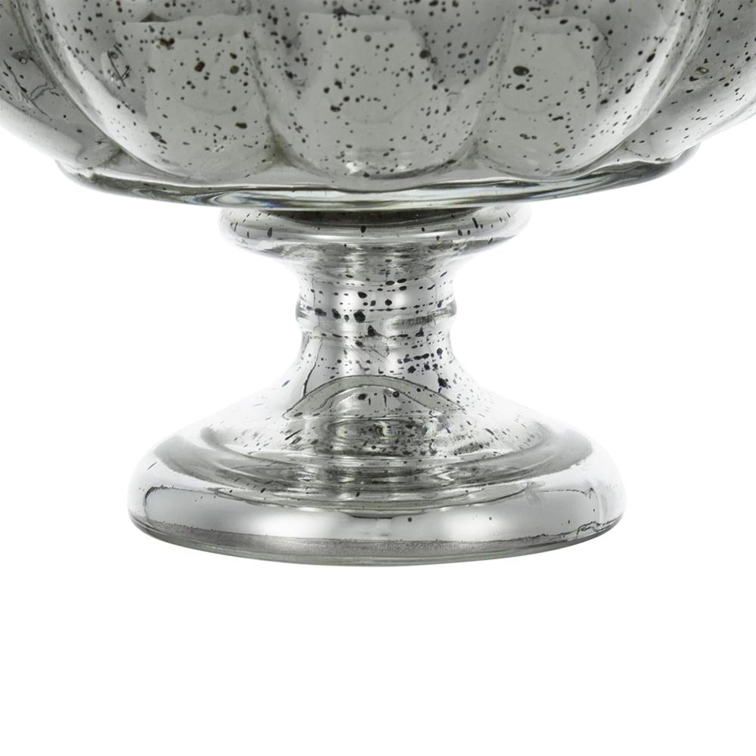 6" Silver Wavy Glass Table Vase - Loft&Timber