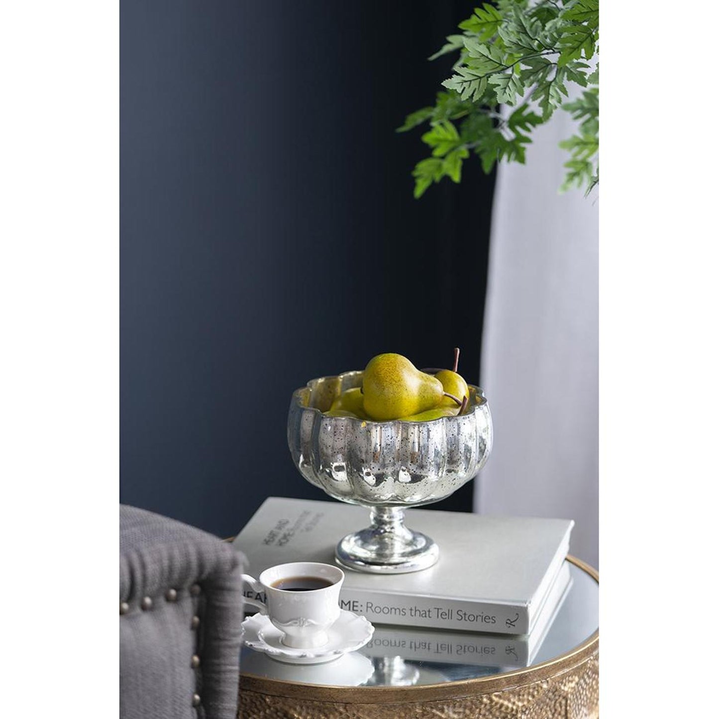 6" Silver Wavy Glass Table Vase - Loft&Timber