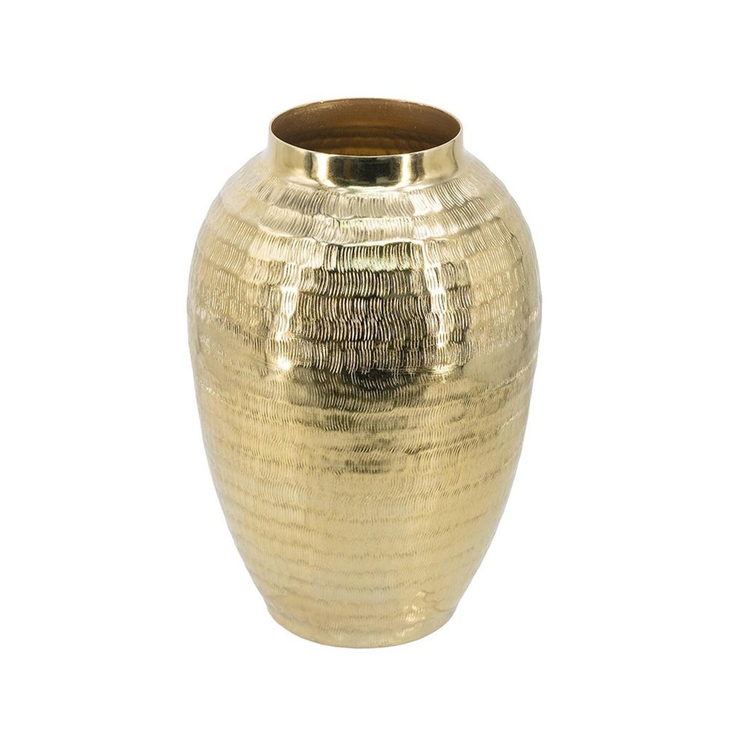 13" Gold Round Aluminum Table Vase - Loft&Timber