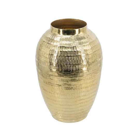 13" Gold Round Aluminum Table Vase - Loft&Timber