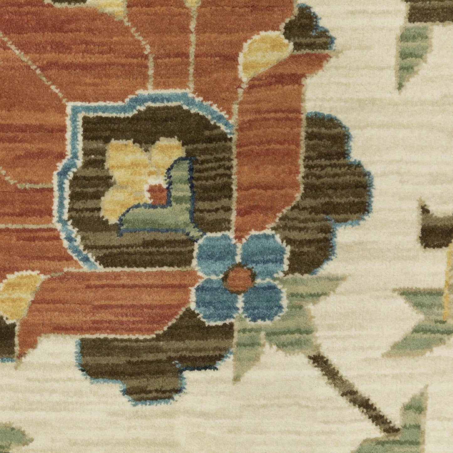 2' X 3' Ivory And Gold Oriental Area Rug With Fringe - Loft&Timber
