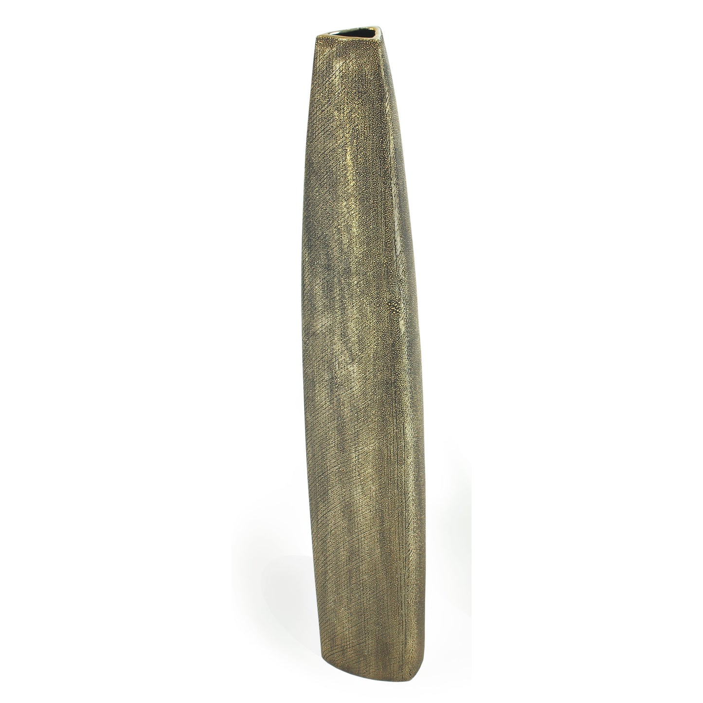 40" Gold Tapered Ceramic Floor Vase - Loft&Timber