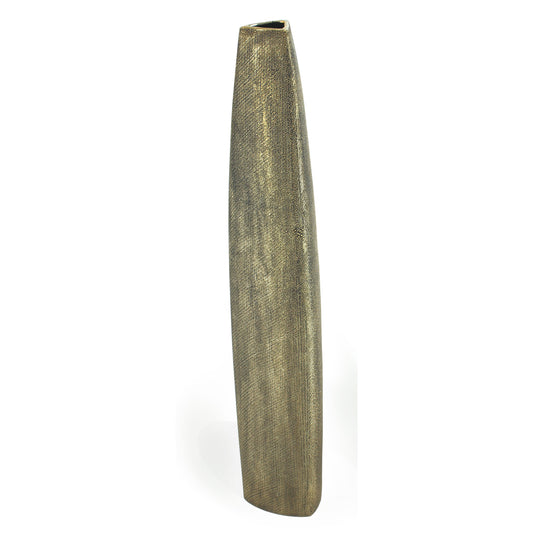 40" Gold Tapered Ceramic Floor Vase - Loft&Timber