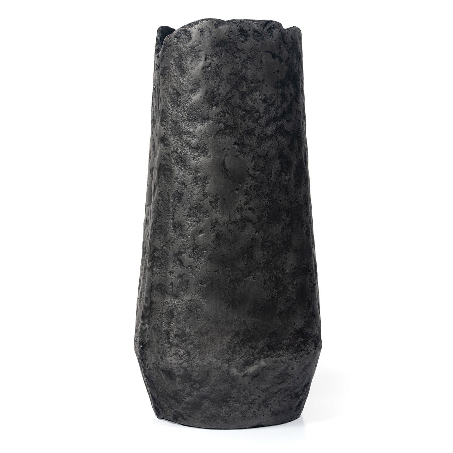 14" Gray Hammered Cylinder Aluminum Table Vase - Loft&Timber