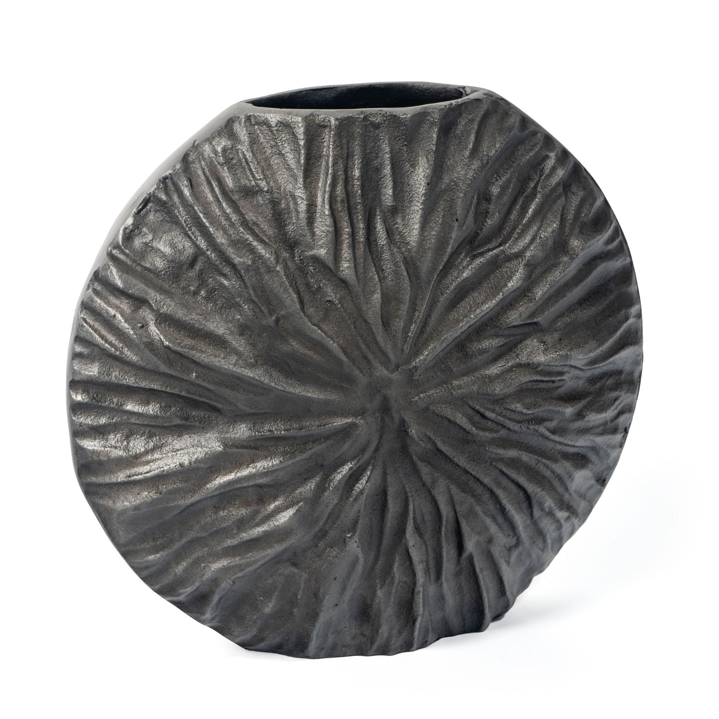 10" Gray Abstract Aluminum Table Vase - Loft&Timber