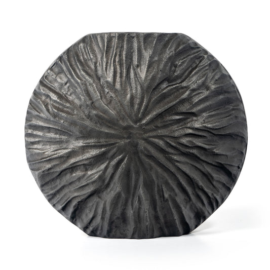 10" Gray Abstract Aluminum Table Vase - Loft&Timber