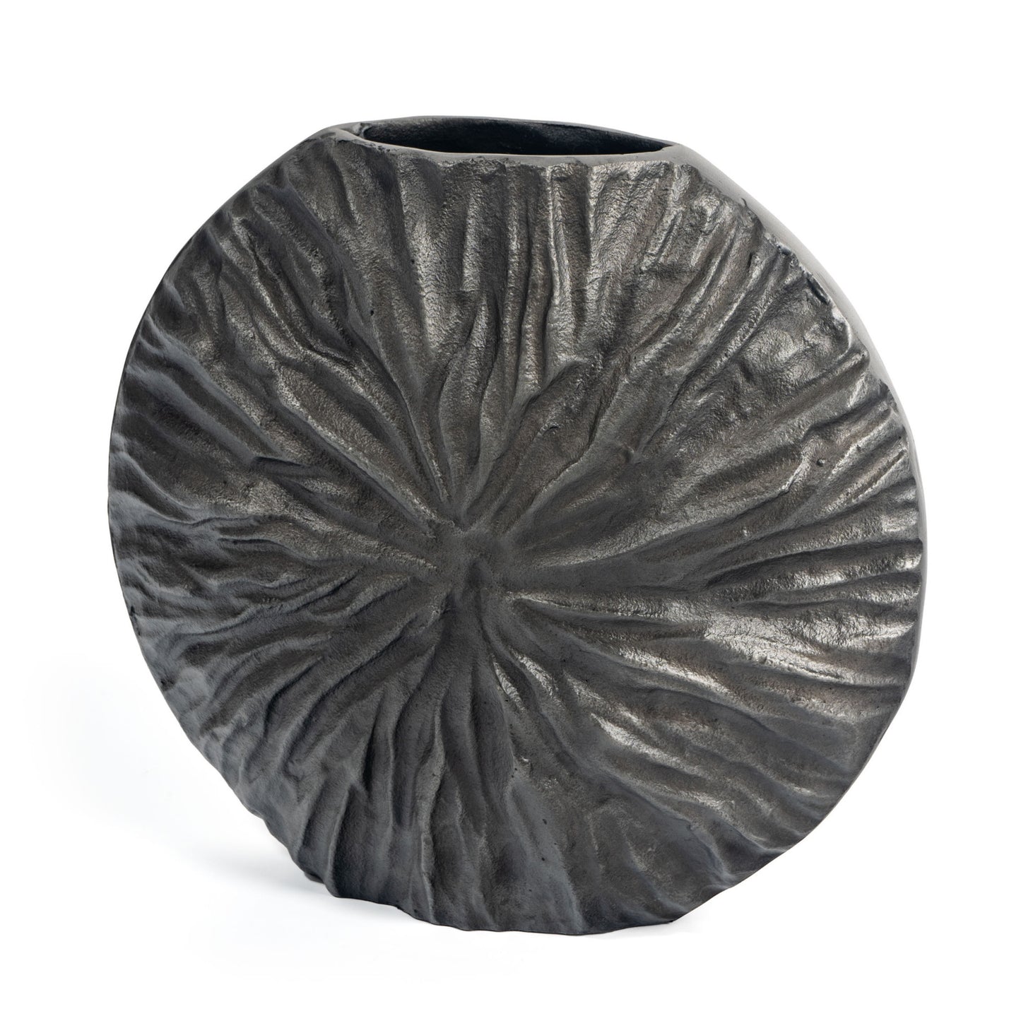 10" Gray Abstract Aluminum Table Vase - Loft&Timber