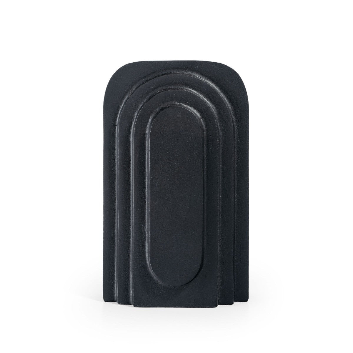 12" Black Geometric Aluminum Table Vase - Loft&Timber