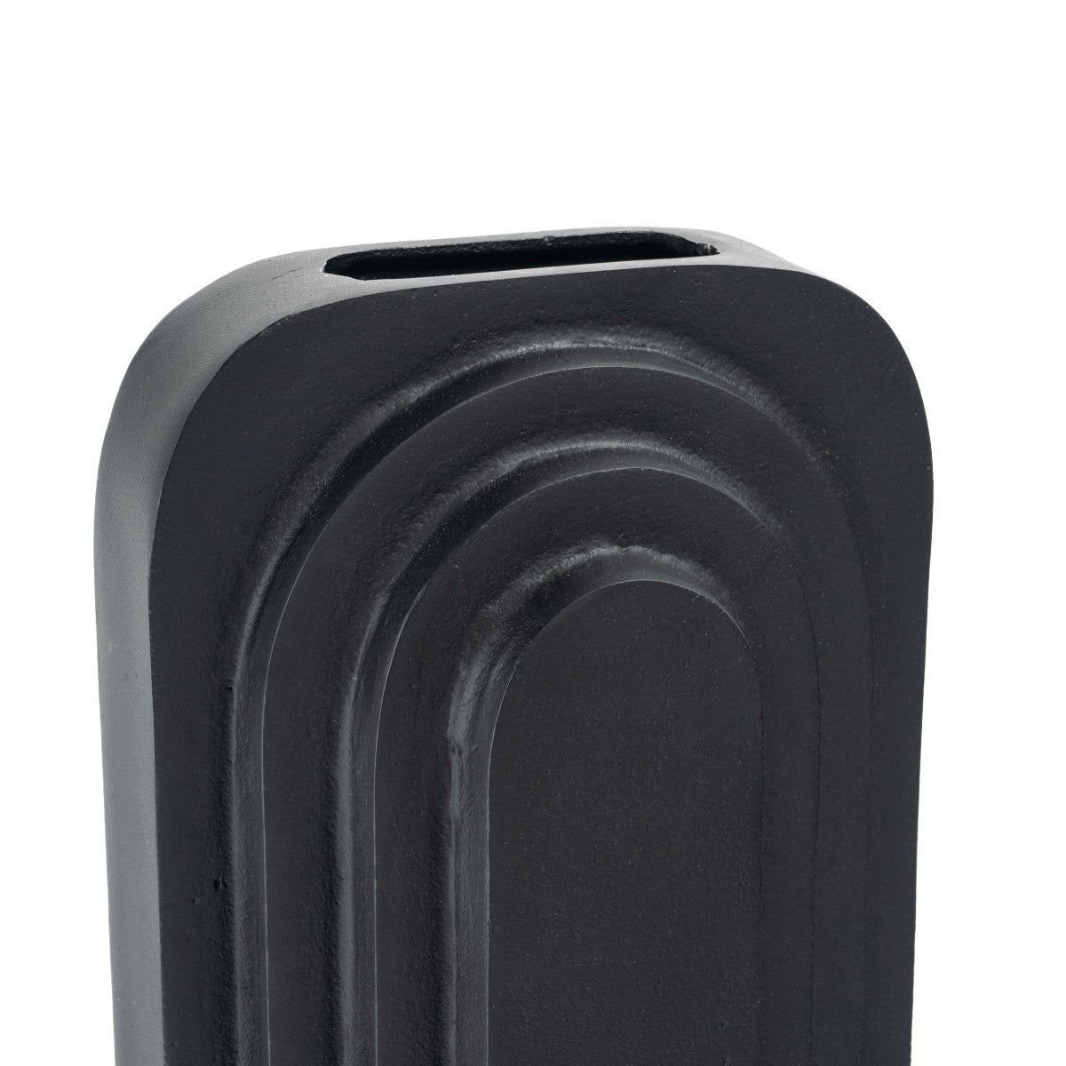 12" Black Geometric Aluminum Table Vase - Loft&Timber
