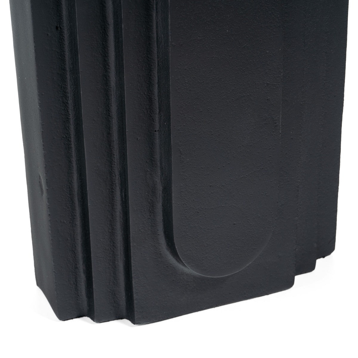 12" Black Geometric Aluminum Table Vase - Loft&Timber