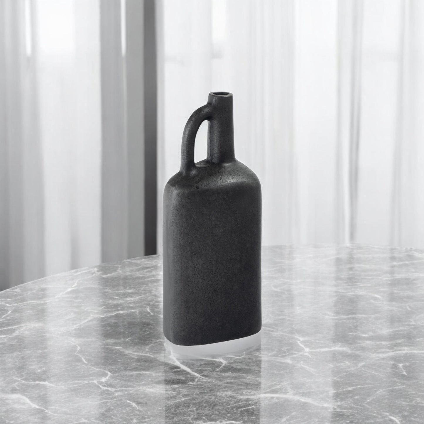 11" Gray Aluminum Jug Table Vase - Loft&Timber