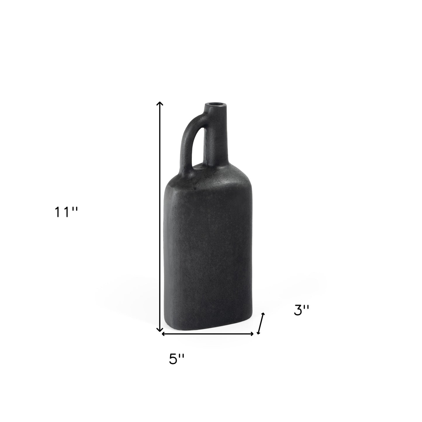 11" Gray Aluminum Jug Table Vase - Loft&Timber