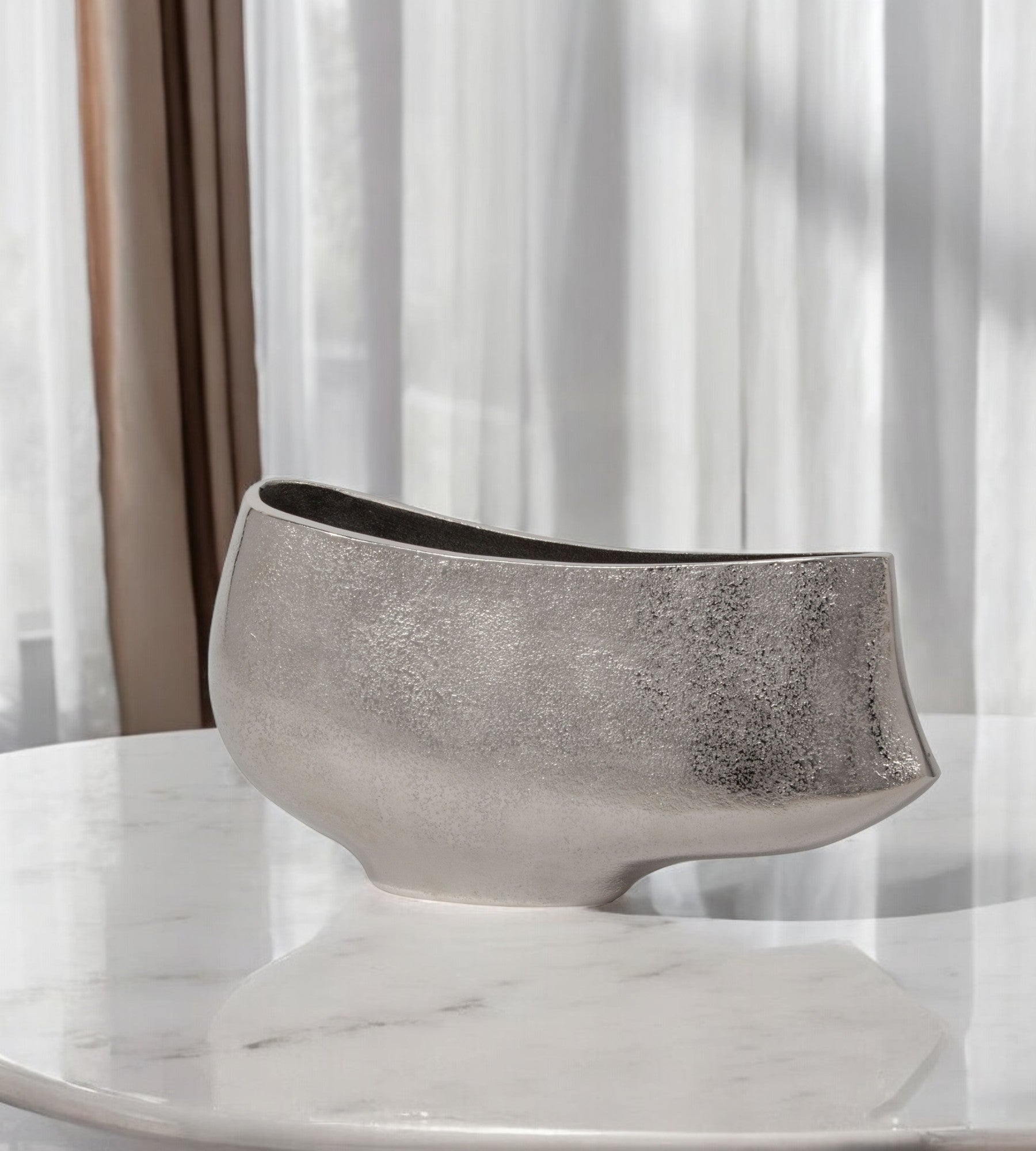 7" Nickel Aluminum Table Vase - Loft&Timber