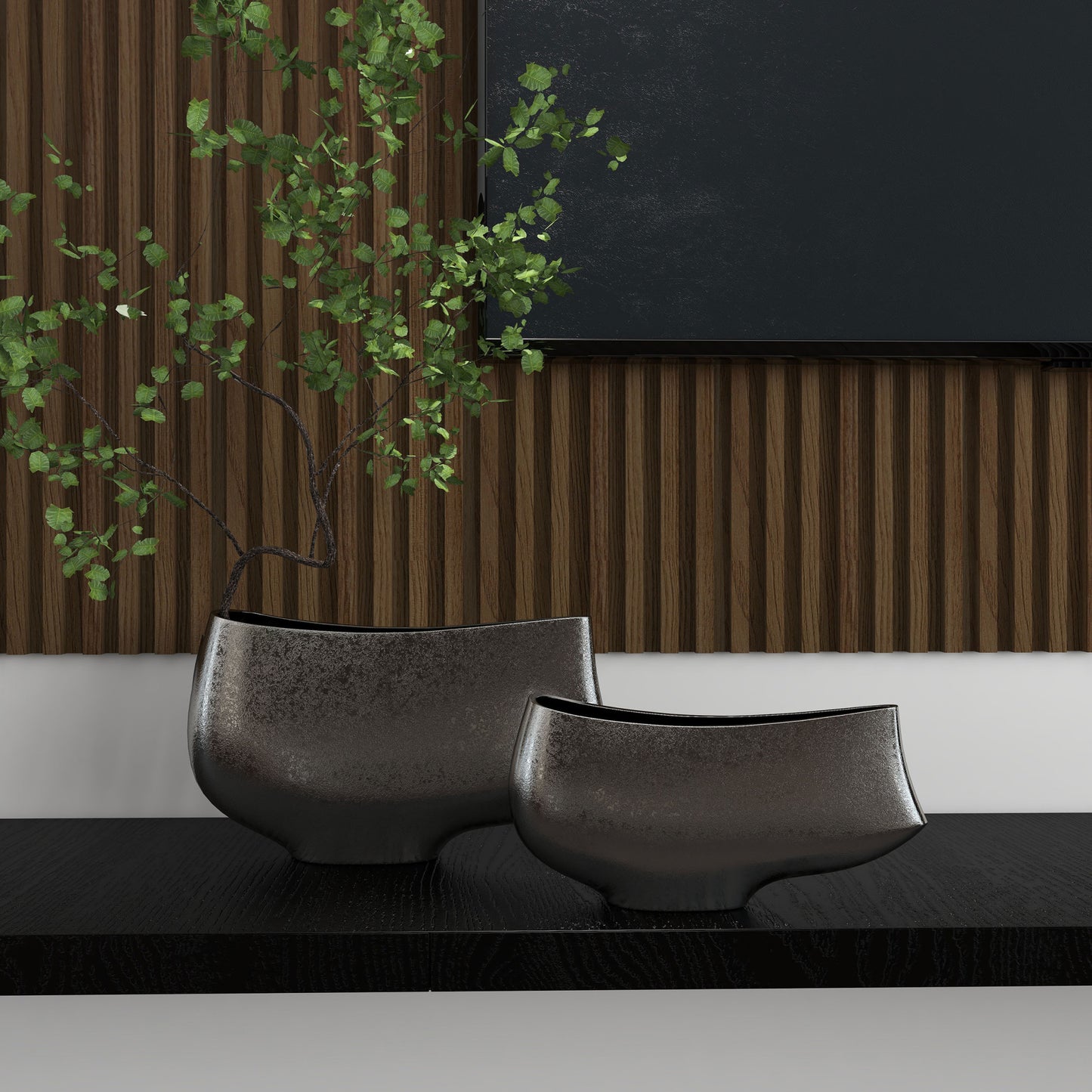 7" Nickel Aluminum Table Vase - Loft&Timber