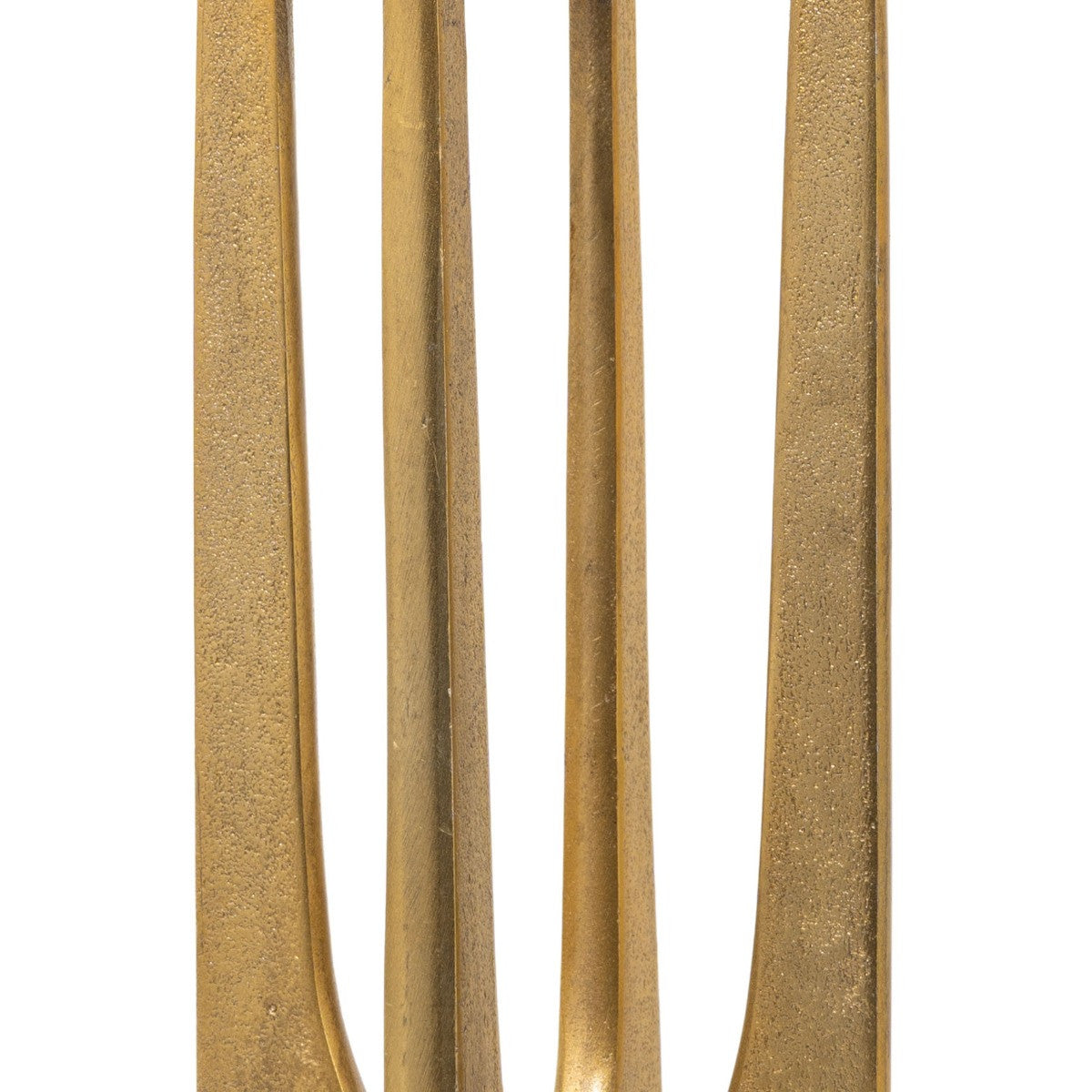 16" Gold Distressed Aluminum Geometric Tabletop Pillar Candle Holder - Loft&Timber