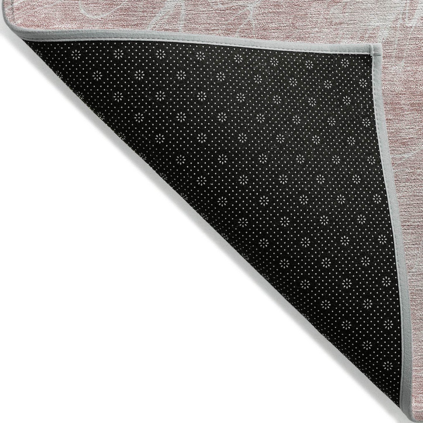10' X 14' Pink Blush And Ivory Abstract Washable Indoor Outdoor Area Rug - Loft&Timber