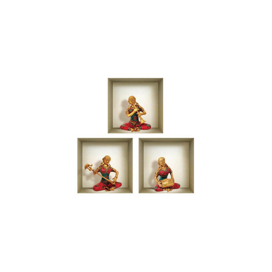 Set of Three Alla Niche 3D Square Peel and Stick Wall Decals - Loft&Timber