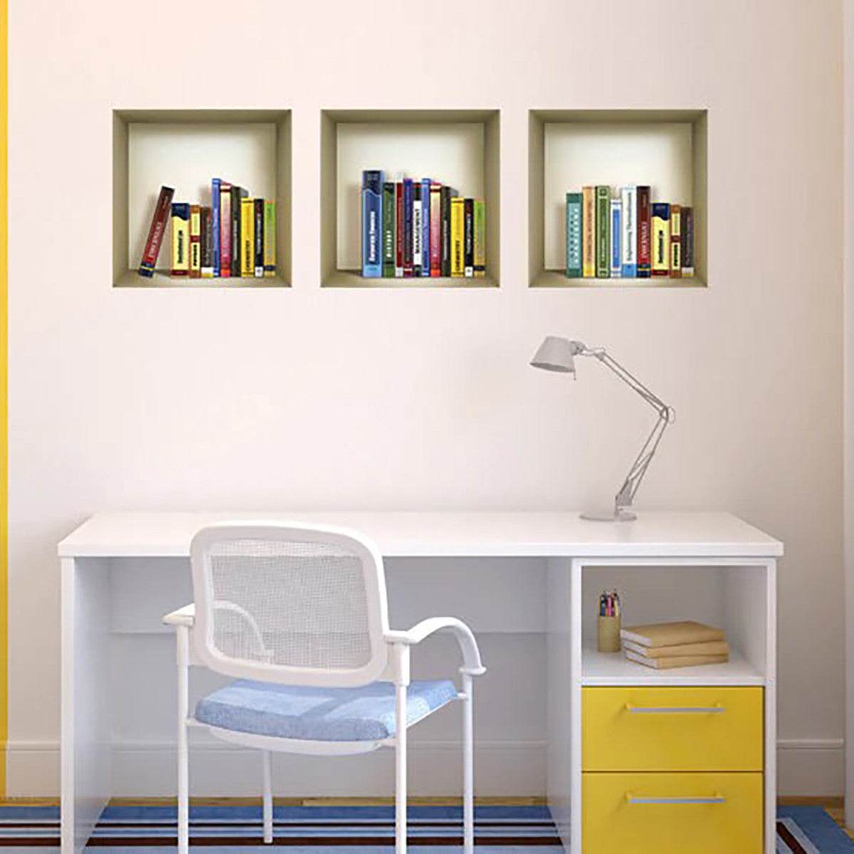 Set of Three Tisha Niche 3D Square Peel and Stick Wall Decals - Loft&Timber