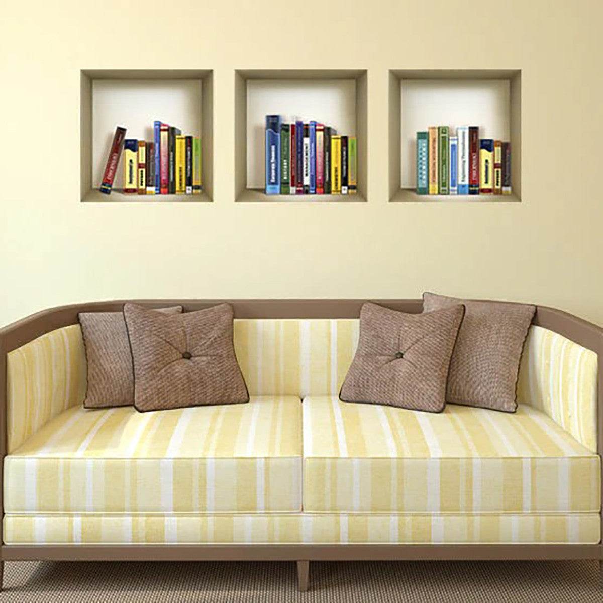 Set of Three Tisha Niche 3D Square Peel and Stick Wall Decals - Loft&Timber
