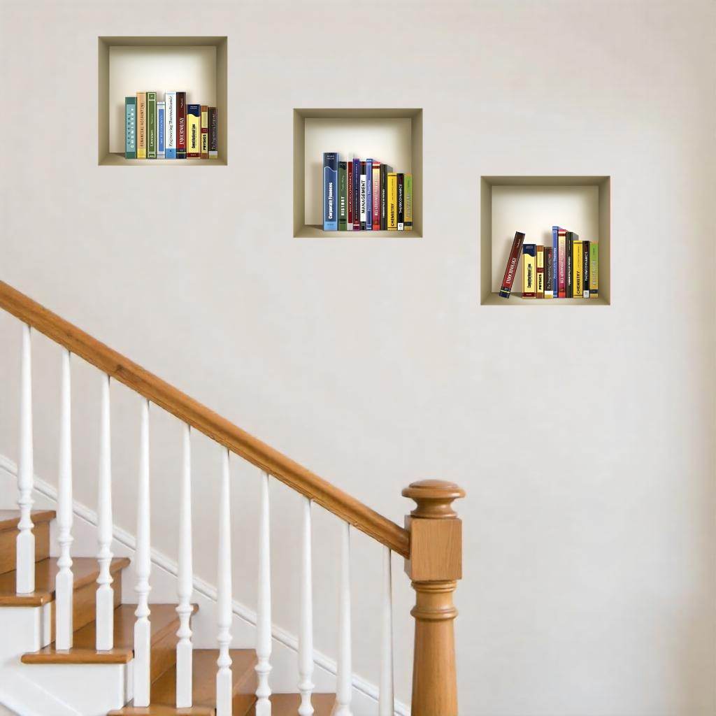 Set of Three Tisha Niche 3D Square Peel and Stick Wall Decals - Loft&Timber