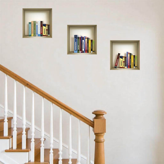 Set of Three Tisha Niche 3D Square Peel and Stick Wall Decals - Loft&Timber