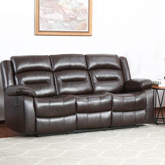 3-Seat Home Theater Recliner Sofa Set, Gray - Loft&Timber