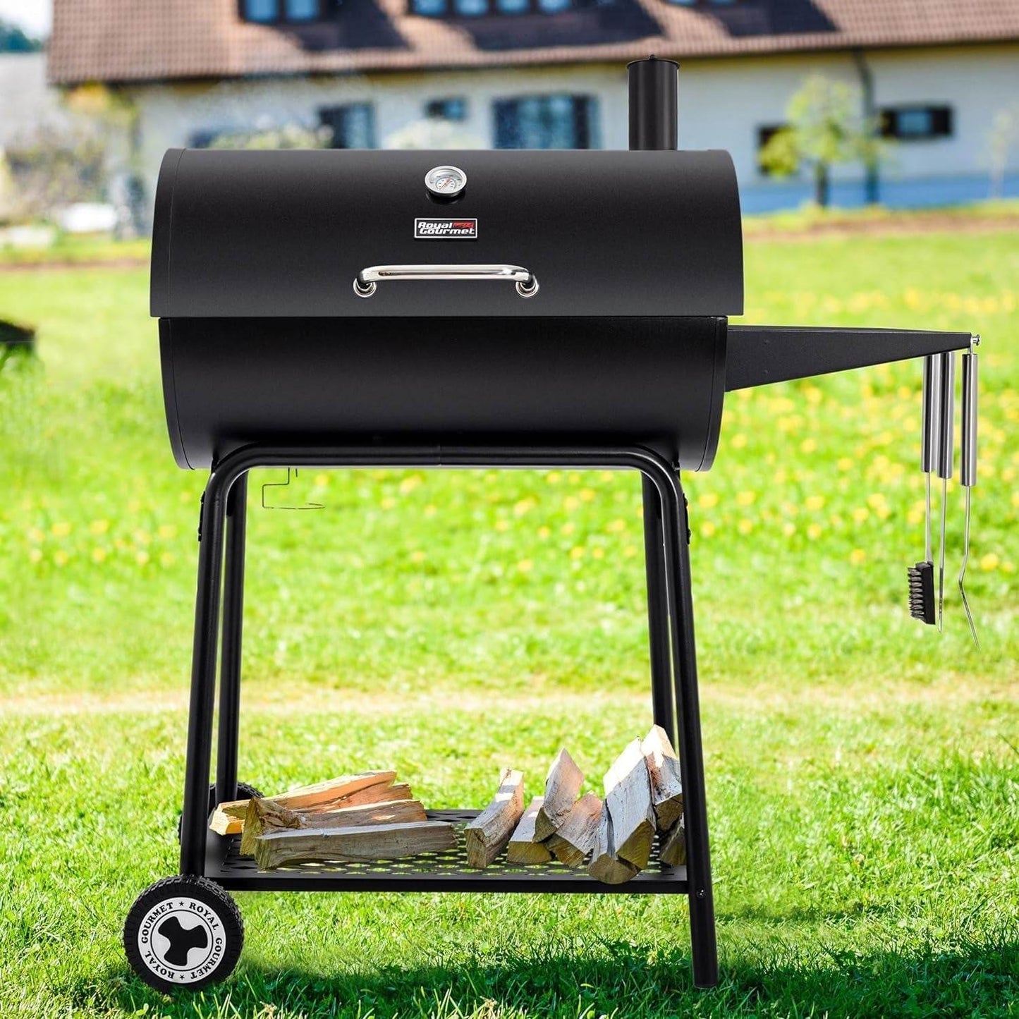 30 Inch Barrel Charcoal Grill: 627 Inch, Outdoor BBQ - Loft&Timber