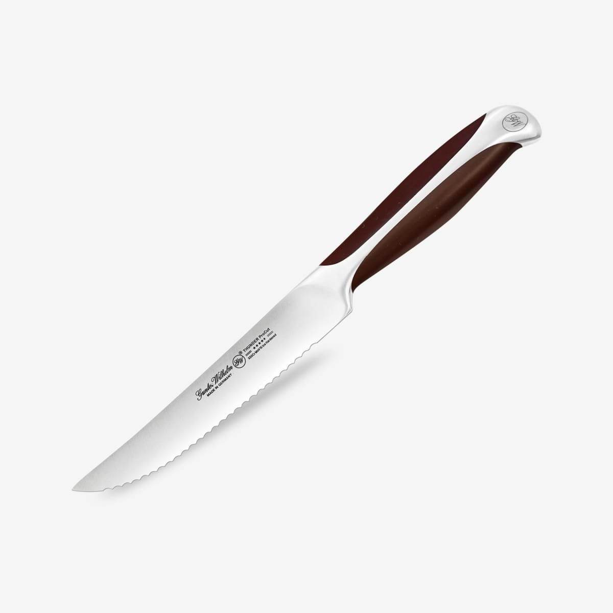 Gunter Wilhelm Thunder Utility/Steak Knife Serrated, 5 Inch | Brownish ABS Handle SKU: 50-513-1105 - Loft&Timber