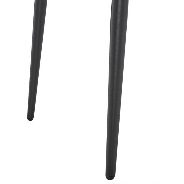 Rectangular table with arc MDF Black tabletop splicing PVC marble surface 140*76*76cm - Loft&Timber